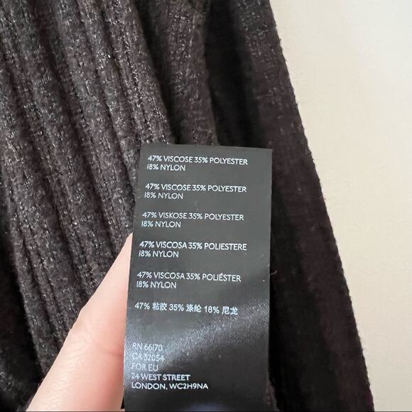 Anthropologie Maeve Rafela Hacci Brown Surplice Top - Picture 6 of 6